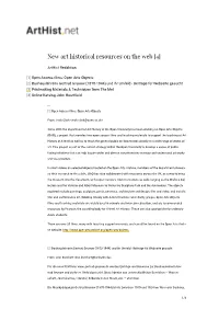 New Art Historical Resources on the Web [4]