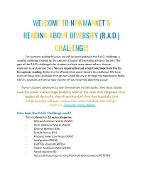 R.A.D. Challenge Book List