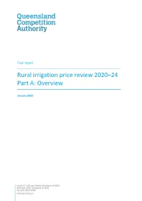 Rural Irrigation Price Review 2020–24 Part A: Overview