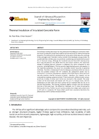 Thermal Insulation of Insulated Concrete Form Access