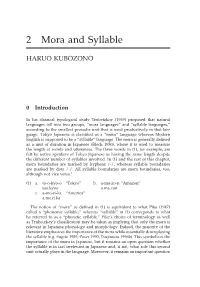 2 Mora and Syllable
