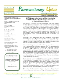 2005 Changes to the American Heart Association Guidelines For