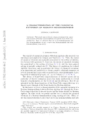 A Characterization of the Canonical Extension of Boolean