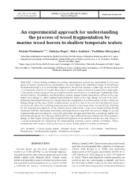 An Experimental Approach for Understanding the Process of Wood Fragmentation by Marine Wood Borers in Shallow Temperate Waters