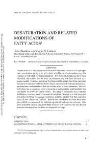 Desaturation and Related Modifications of Fatty Acids1