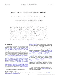 Influence of the Size of Supertyphoon Megi (2010) on SST Cooling