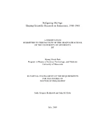 104 Loeb and Northrop’S Experimental Manipulation of Longevity Was Deeply Related to the Discourse on Immortality at That Time