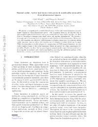 Beyond Scalar, Vector and Tensor Harmonics in Maximally Symmetric Three-Dimensional Spaces