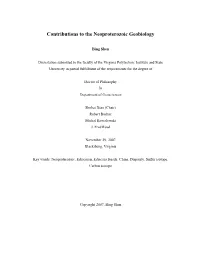 Contributions to the Neoproterozoic Geobiology