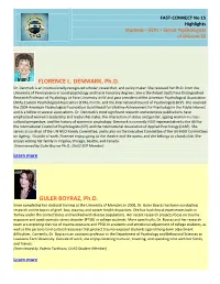 GULER BOYRAZ, Ph.D. Since Completing Her Doctoral Training at the University of Memphis in 2008, Dr