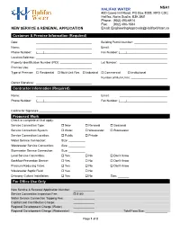 New Connection & Renewal Application