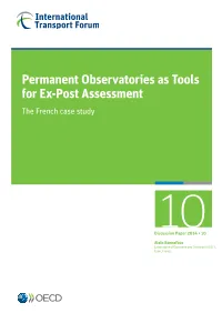 Permanent Observatories As Tools for Ex-Post Assessment the French Case Study