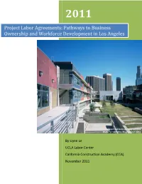 Project Labor Agreements: Pathways to Business Ownership and Workforce Development in Los Angeles
