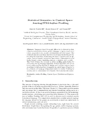 Statistical Semantics in Context Space: Amrita CEN@Author Profiling