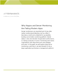 Whitepaper Why Nagios and Server Monitoring Are Failing Modern Apps