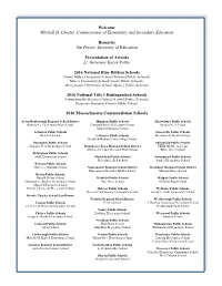 2016 Commendation School Event Agenda.Pdf