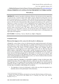 A Contract Can Affect a Third Party. Howeve