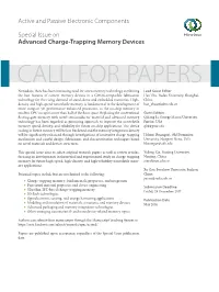 Active and Passive Electronic Components Special Issue On