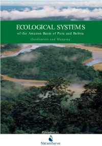 Ecological Systems of the Amazon Basin of Peru and Bolivia Clasification and Mapping