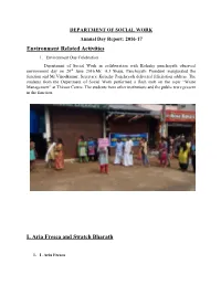 Environment Related Activities L Aria Fresca and Swatch Bharath