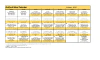 Oct 2019 Menu