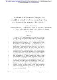Utrametric Diffusion Model for Spread of Covid-19 in Socially Clustered