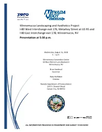 Winnemucca Landscaping and Aesthetics Project I-80 West