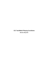WTC Playing Conditions