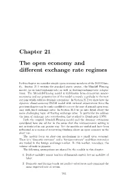 Chapter 21 the Open Economy and Different Exchange Rate Regimes