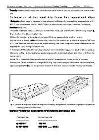Determine Strike and Dip from Two Apparent Dips