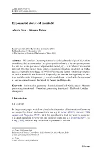 Exponential Statistical Manifold