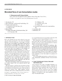 Microbial Flora of Rum Fermentation Media