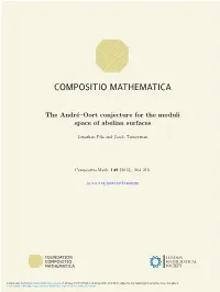 Oort Conjecture for the Moduli Space of Abelian Surfaces