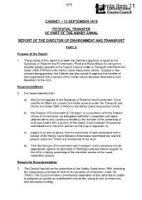 Potential Transfer of Part of the Ashby Canal. PDF 322 KB