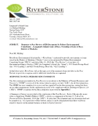 Riverstone Response to Peer Review