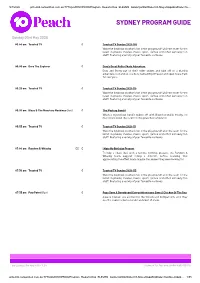 Sydney Program Guide