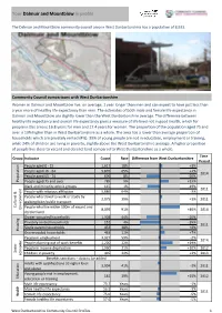 The Dalmuir and Mountblow Community Council Area in West Dunbartonshire Has a Population of 8933
