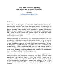 Board of the Main Facts Regarding Allan Kardec and the Origins of Spiritism
