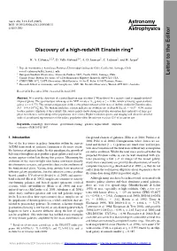 Discovery of a High-Redshift Einstein Ring The