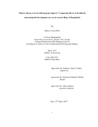I Climate Change Or Local Anthropogenic Impacts? Comparing