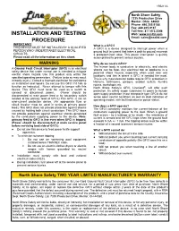 Installation and Testing Procedure
