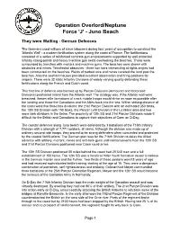 Juno Beach Landing Tables