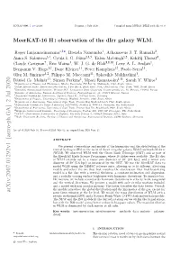 Meerkat-16 H I Observation of the Dirr Galaxy WLM