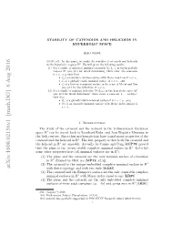 Stability of Catenoids and Helicoids in Hyperbolic Space