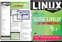 SUSE LINUX 9.1 PROFESSIONAL DECEMBER 2004 Anage Security, and Perform ,M Fice Re Ealplayer, TV Player, and Jukebox
