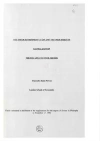 The Mexican Business Class and the Processes Of