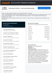 Bus Linie WE1 Fahrpläne & Netzkarten