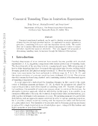 Canonical Tunneling Time in Ionization Experiments Arxiv