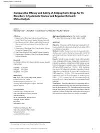 Comparative Efficacy and Safety of Antipsychotic Drugs for Tic Disorders: a Systematic Review and Bayesian Network Meta-Analysis