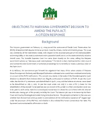 Objections to Haryana Government Decision to Amend the Plpa Act: a Citizen Response